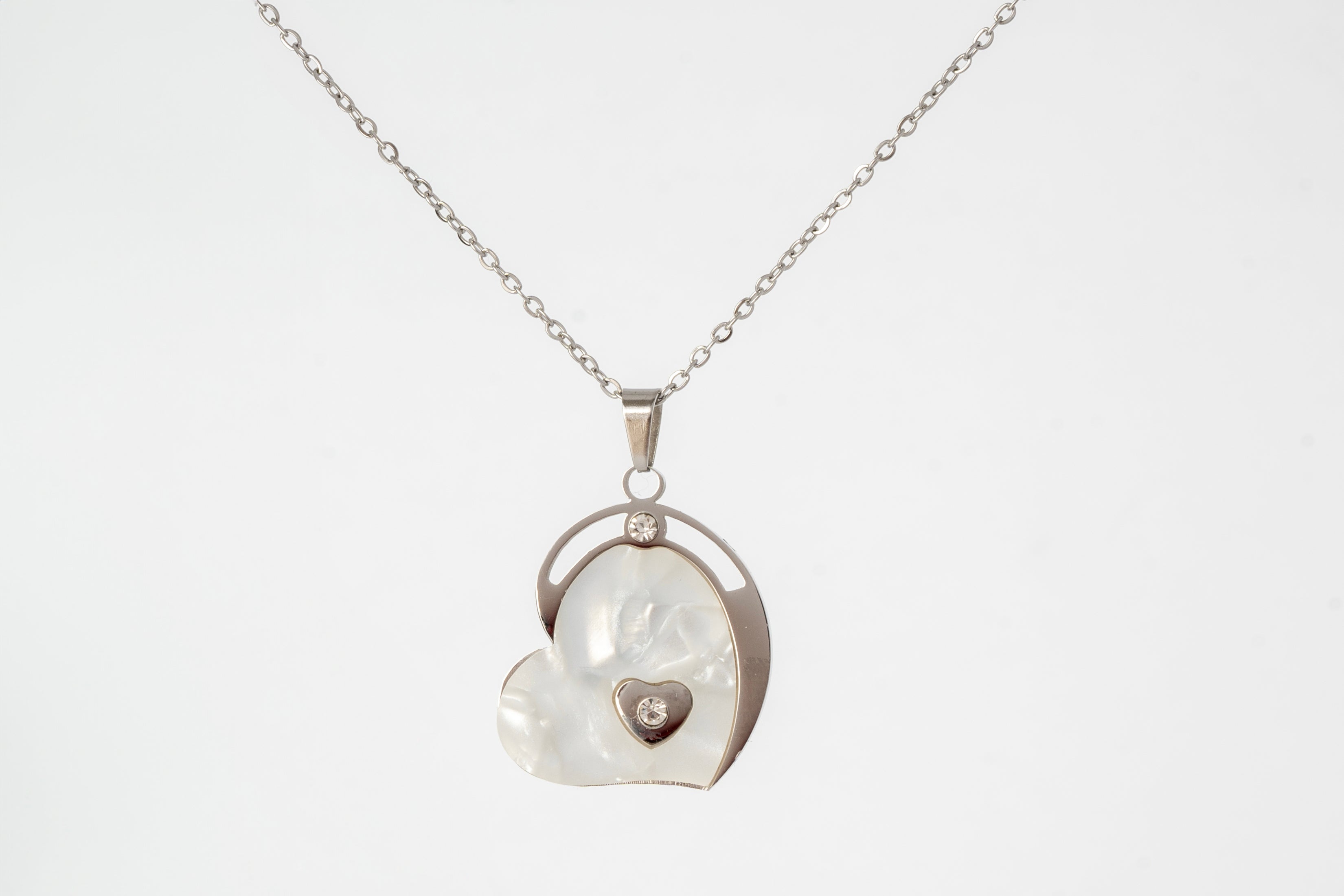 Necklace with Heart Shaped Charm - Enchanted Elegance 